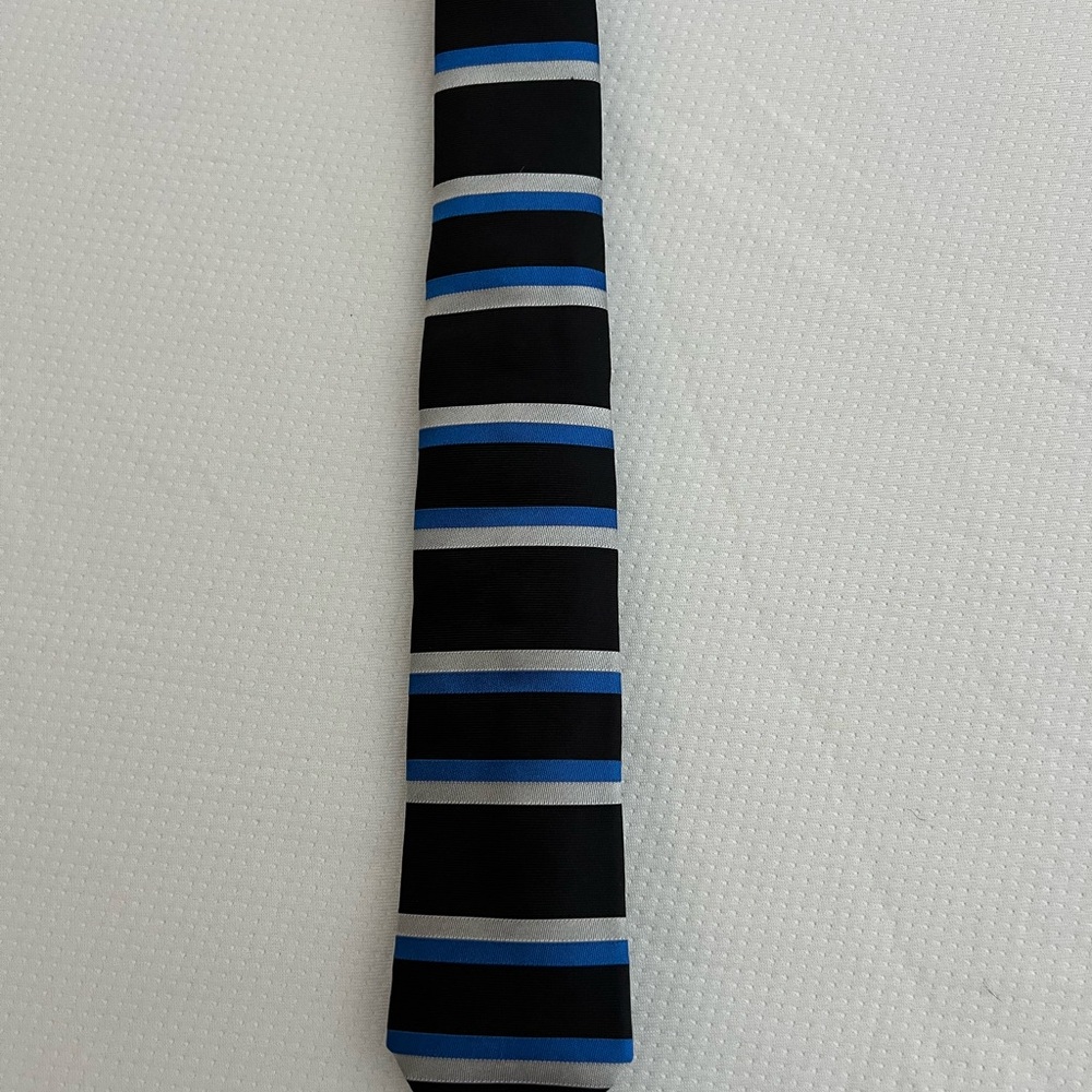 Givenchy Black and Blue Striped Tie